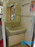 リフォーム前の洗面所